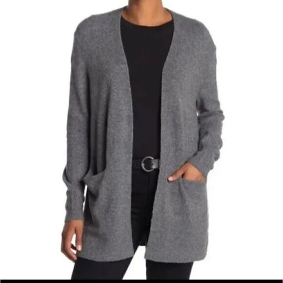 Madewell Cozy Walker Cardigan in Heather Evening Grey Size Small - Picture 1 of 10